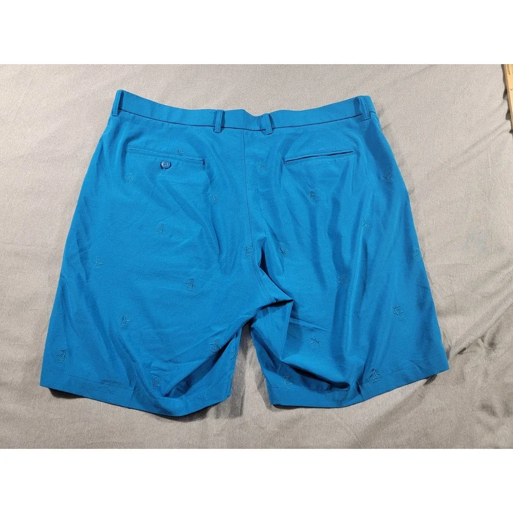 Penguin Blue Moisture Wicking Performance Stretch Embroidered Mens 40 9